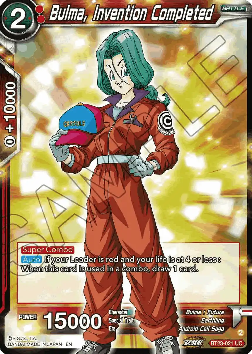 Bulma, Invention Completed