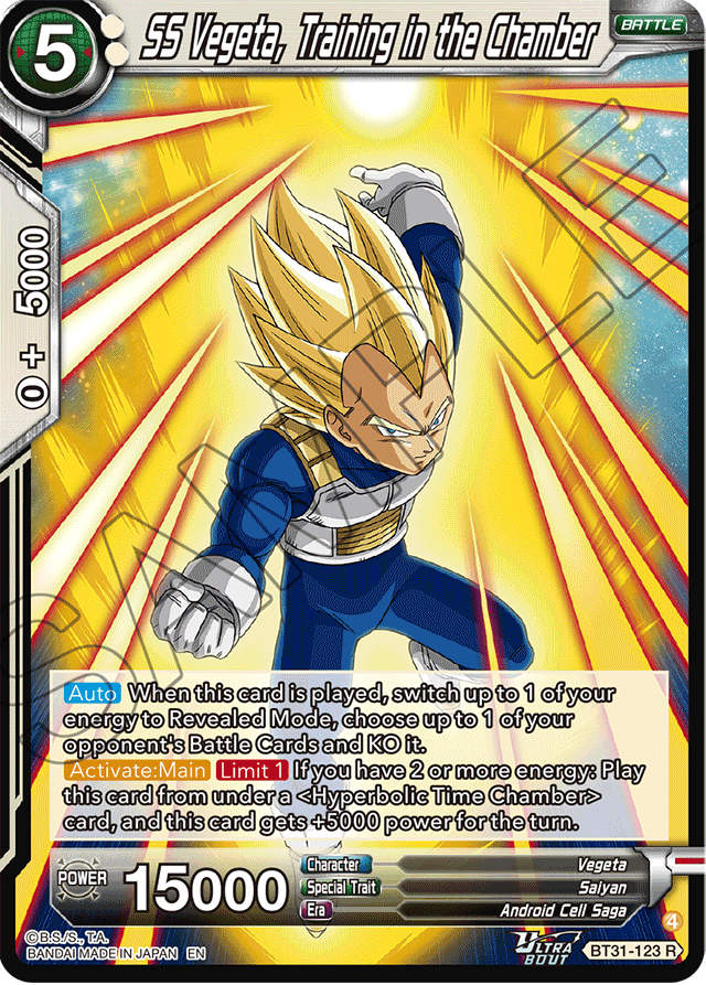 SS Vegeta, Training in the Chamber