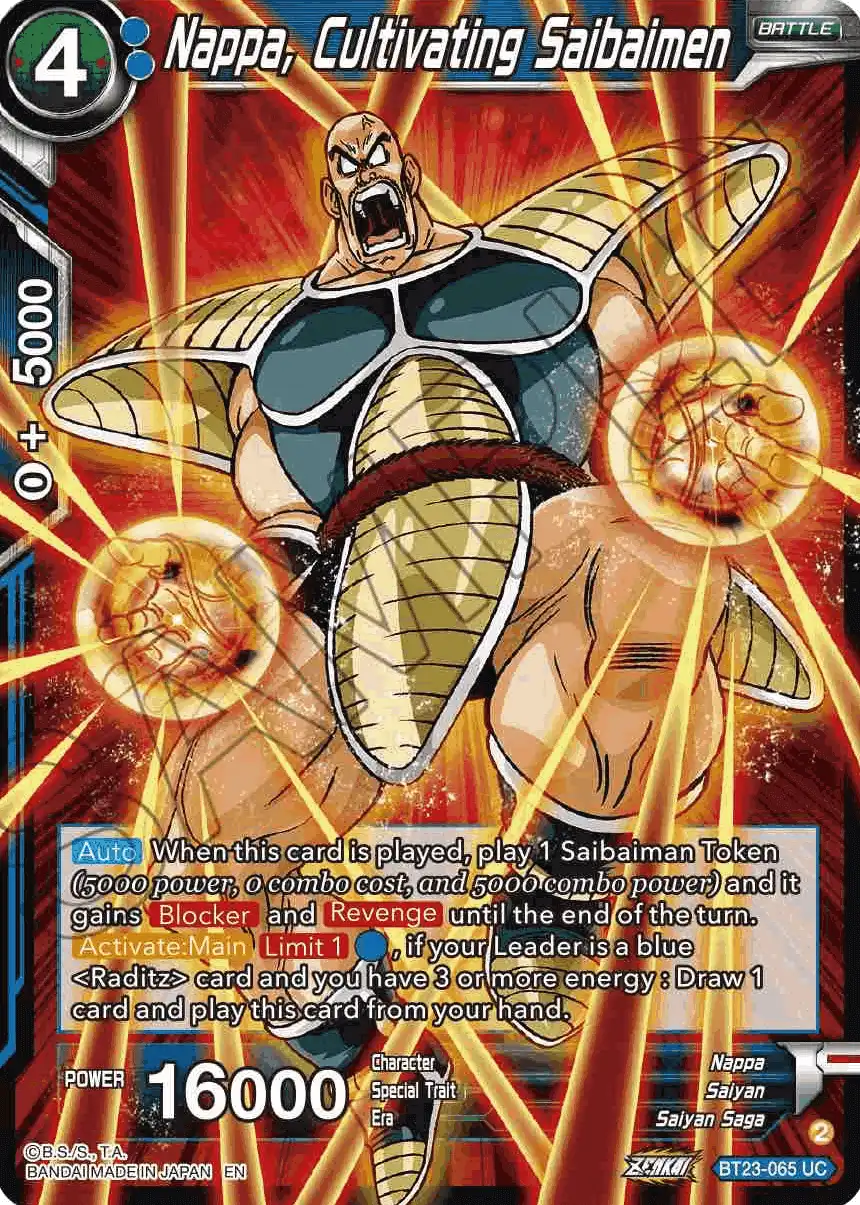 Nappa, Cultivating Strength
