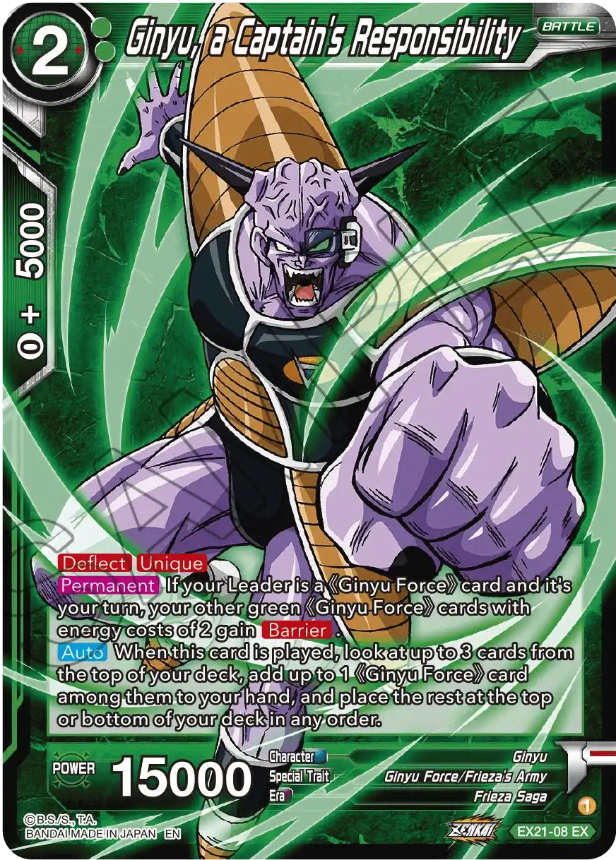 Ginyu, a Captain's Responsibility