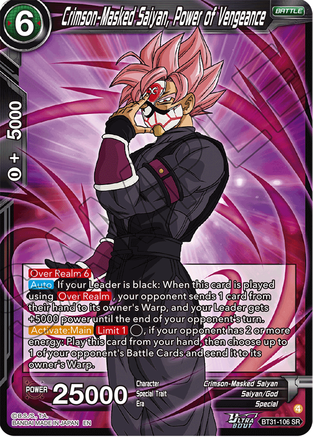Crimson-Masked Saiyan, Power of Vengeance