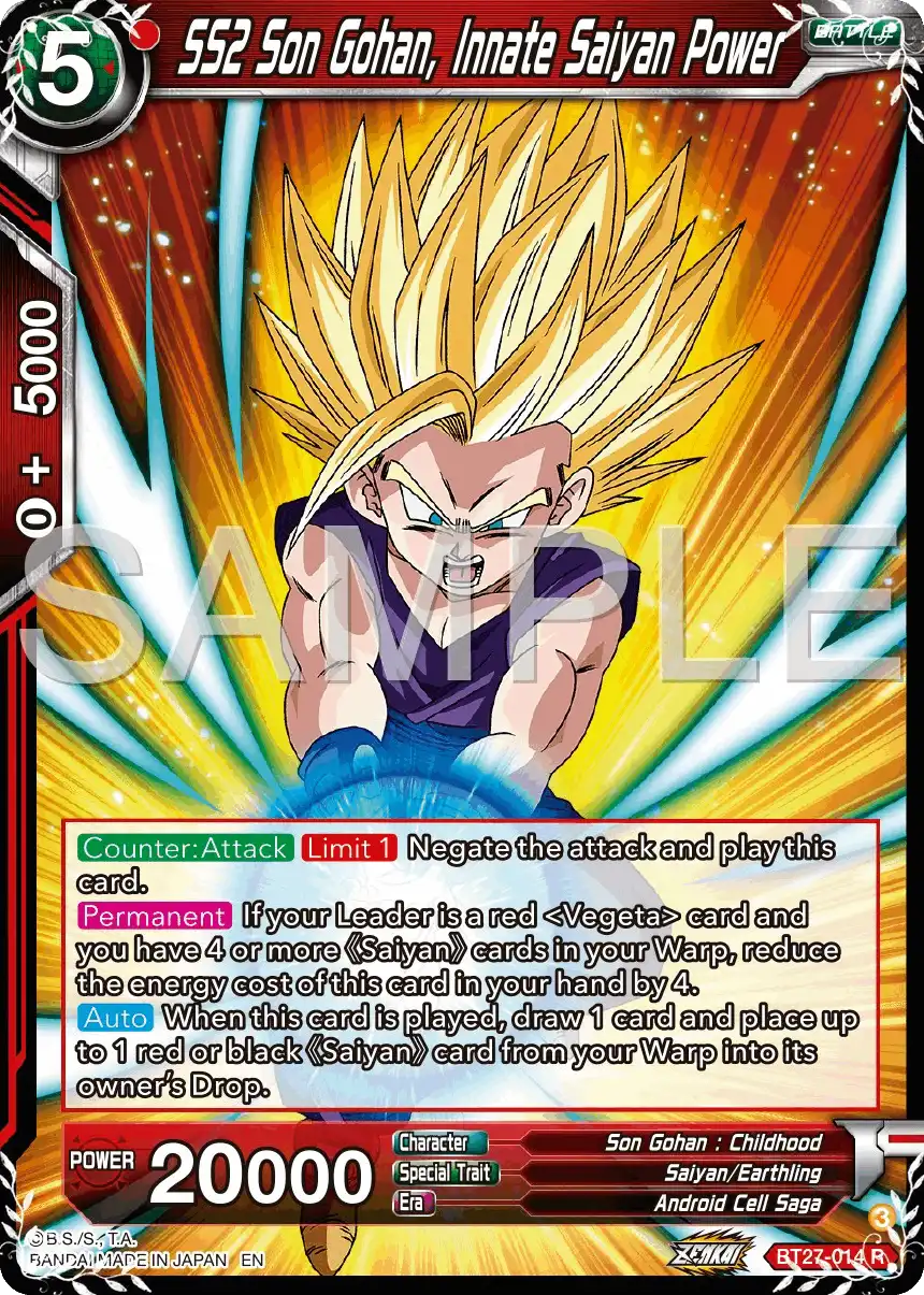 SS2 Son Gohan, Innate Saiyan Power