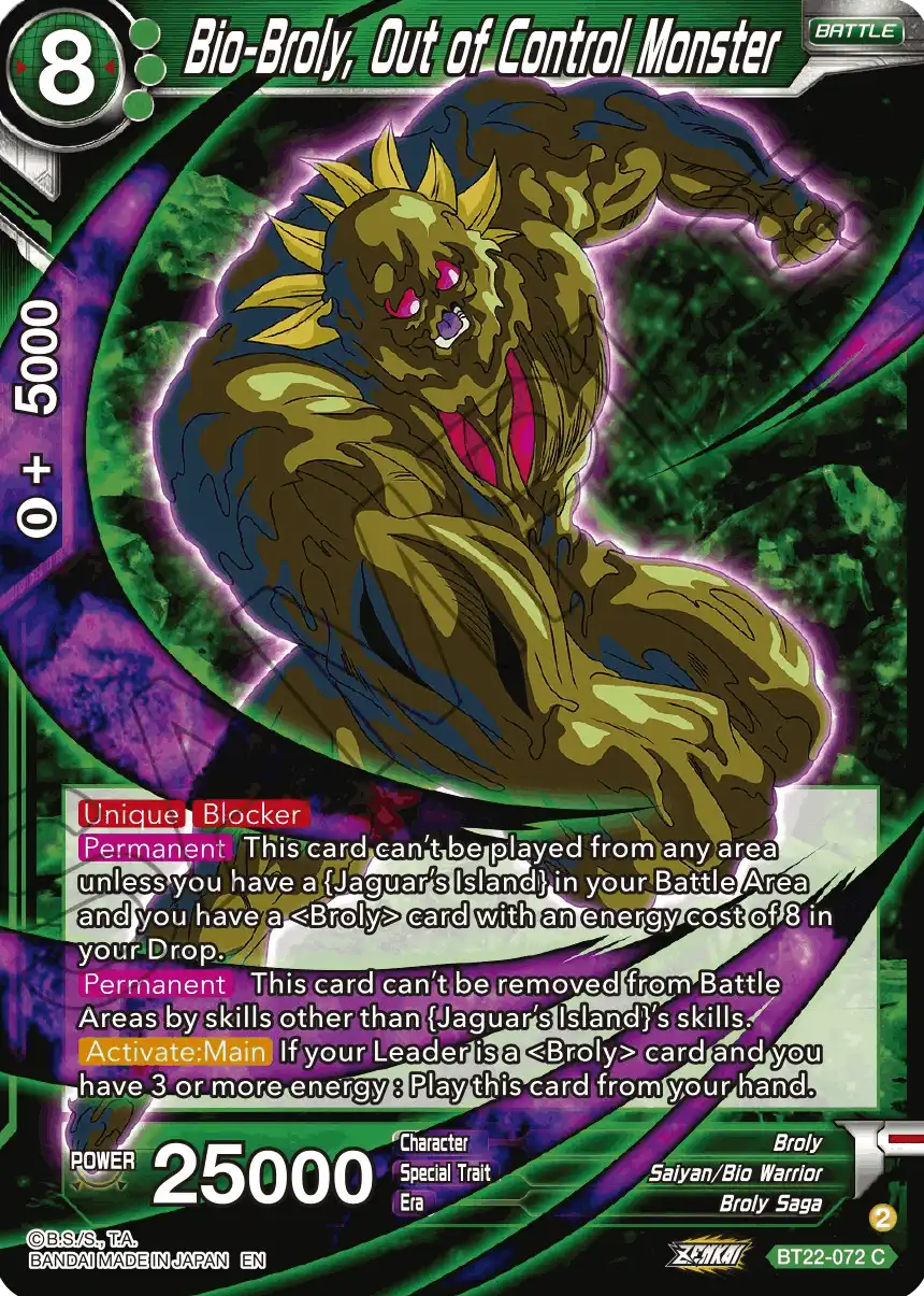 Bio-Broly, Out of Control Monster