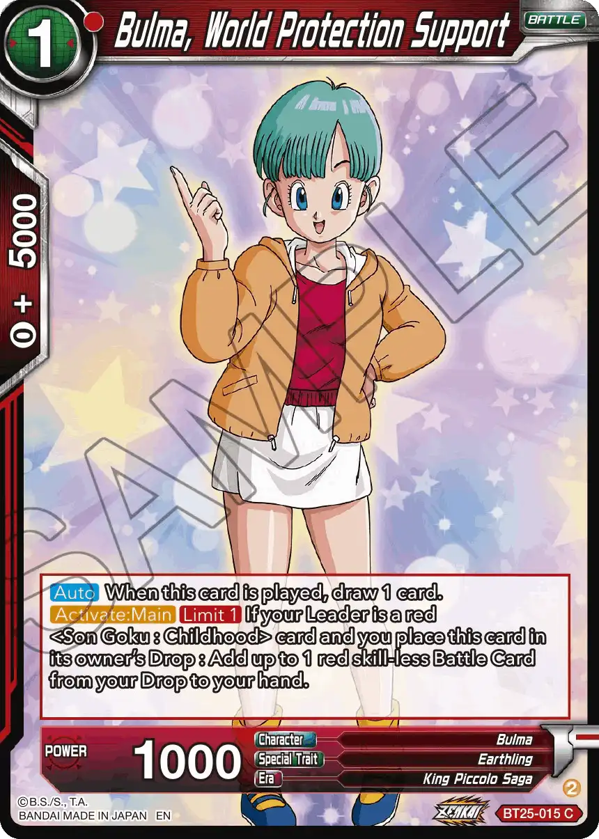 Bulma, World Protection Support