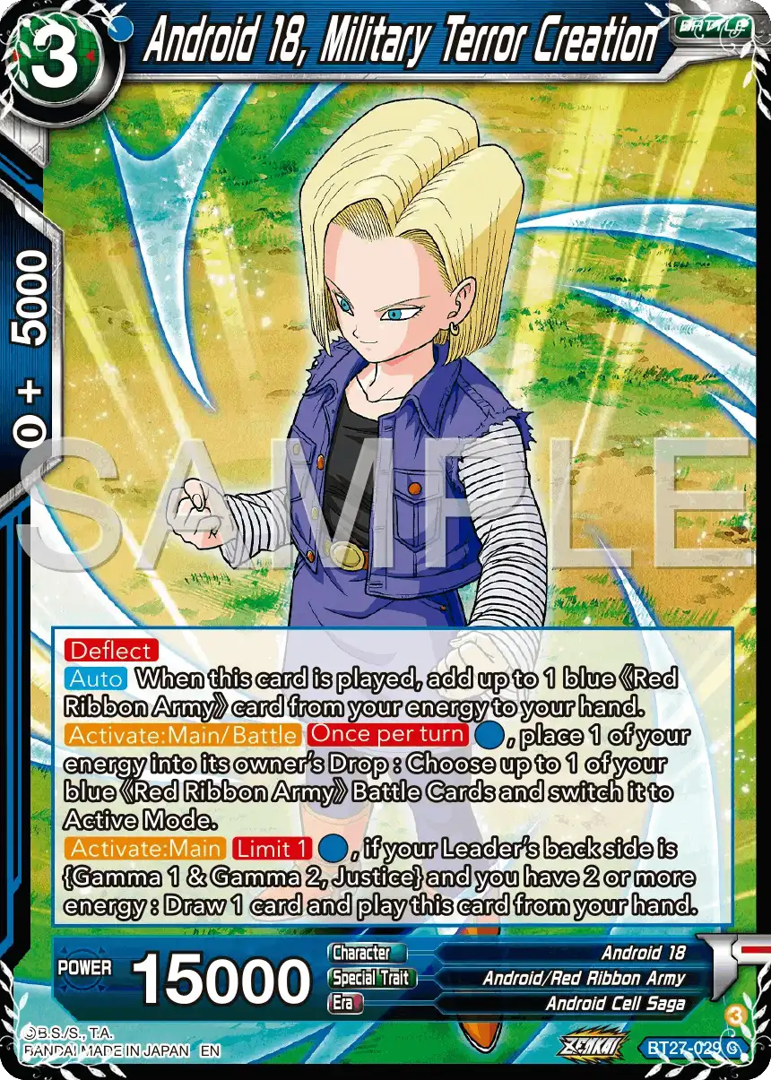 Android 18, Military Terror Creation
