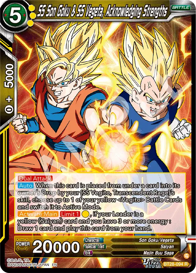 SS Son Goku & SS Vegeta, Acknowledging Strengths