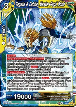 Vegeta & Cabba, Master-Pupil Bond