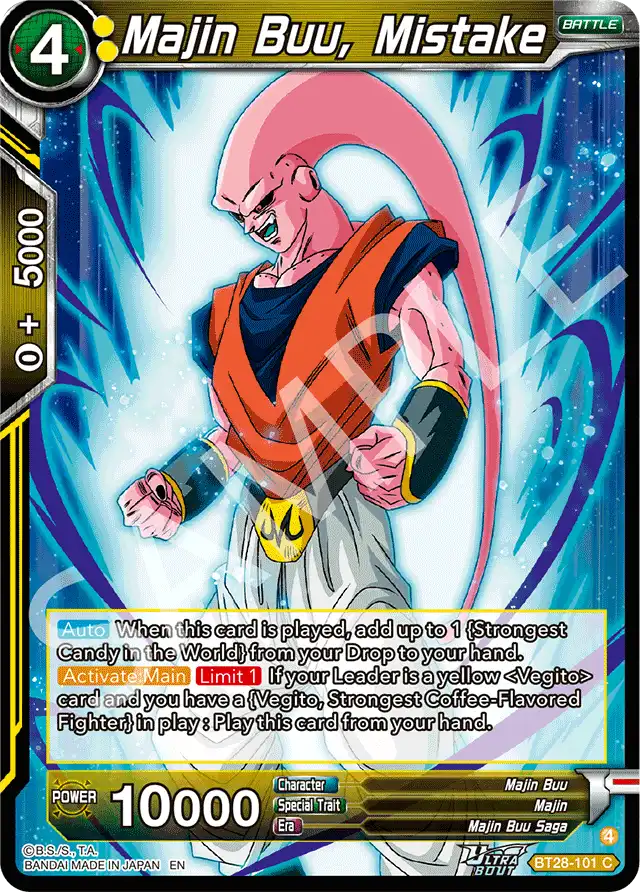Majin Buu, Mistake
