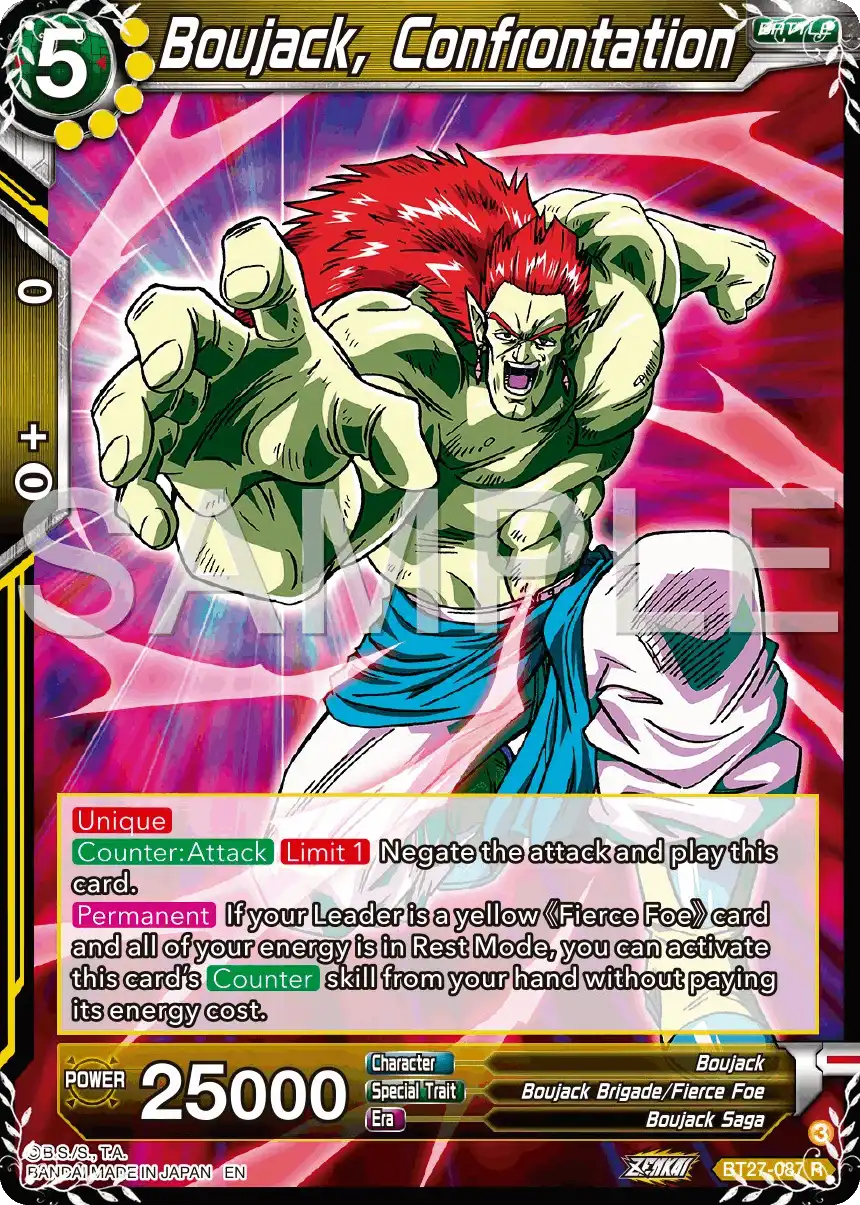 Boujack, Confrontation