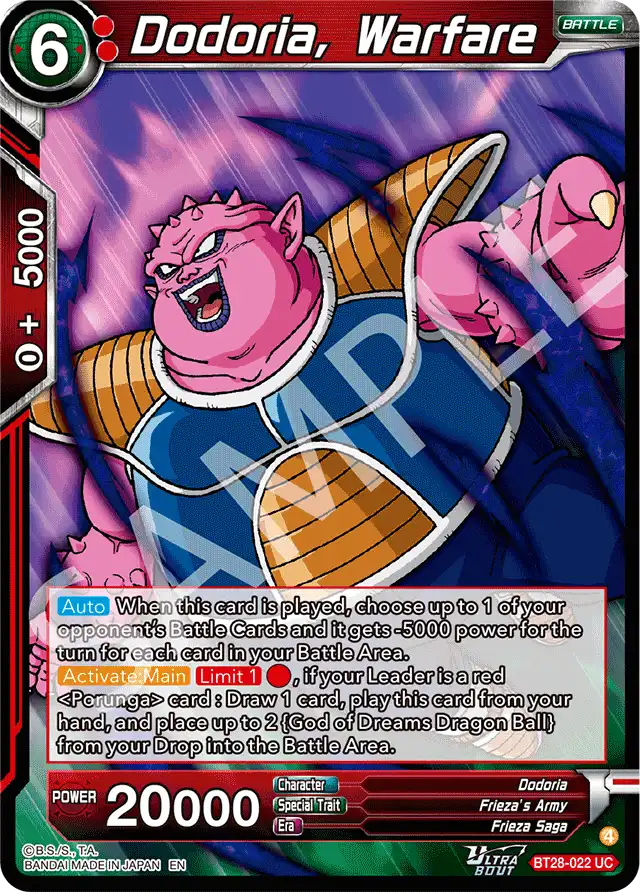 Dodoria, Warfare