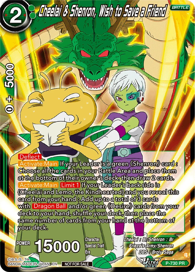 Cheelai & Shenron, Wish to Save a Friend