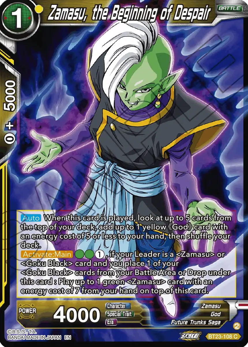 Zamasu, the Beginning of Despair