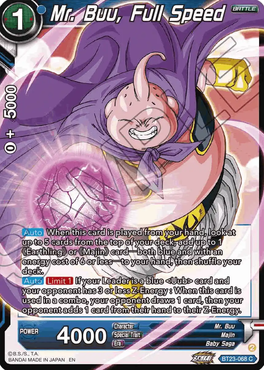 Mr. Buu, Full Speed
