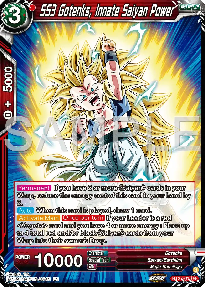 SS3 Gotenks, Innate Saiyan Power