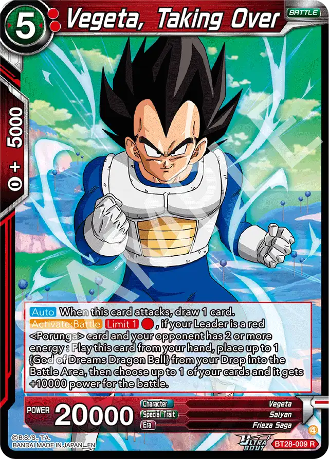 Vegeta, Taking Over