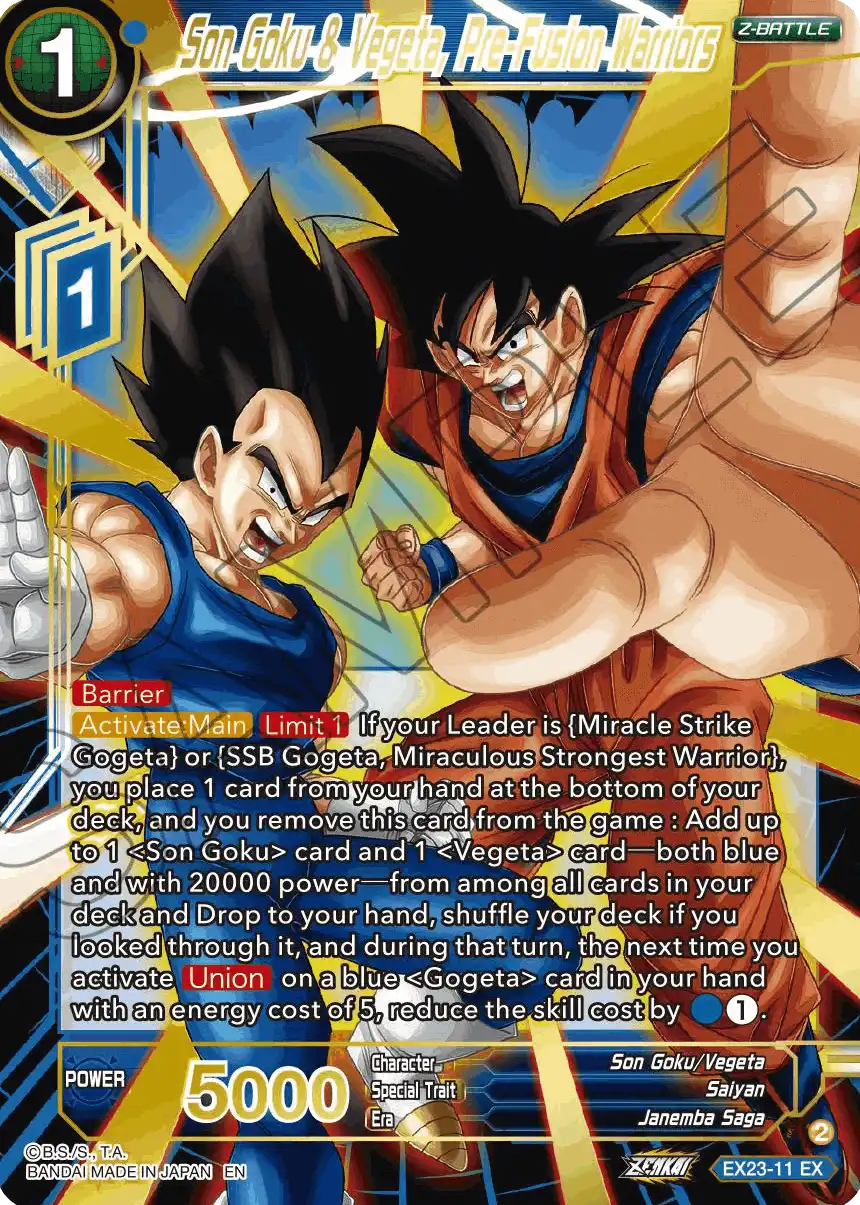 Son Goku & Vegeta, Pre-Fusion Warriors