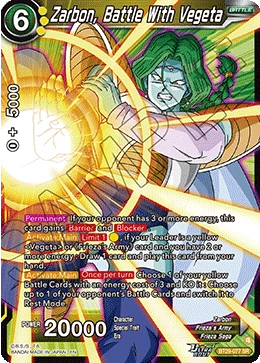 Zarbon, Battle With Vegeta
