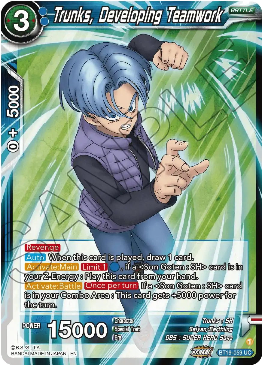 Trunks, Developing Teamwork