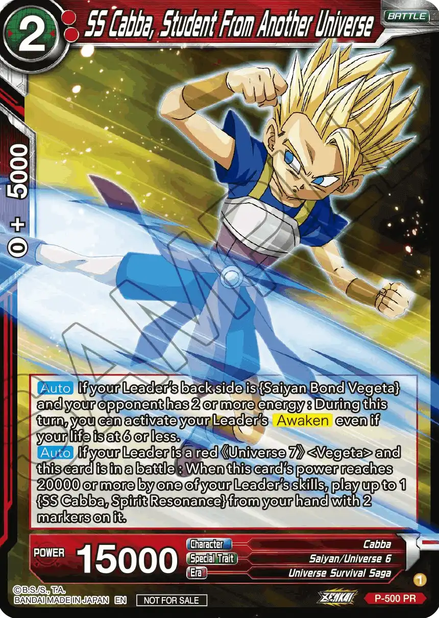 SS Cabba, Student From Another Universe