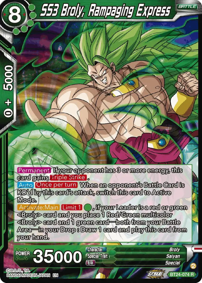 SS3 Broly, Rampaging Express