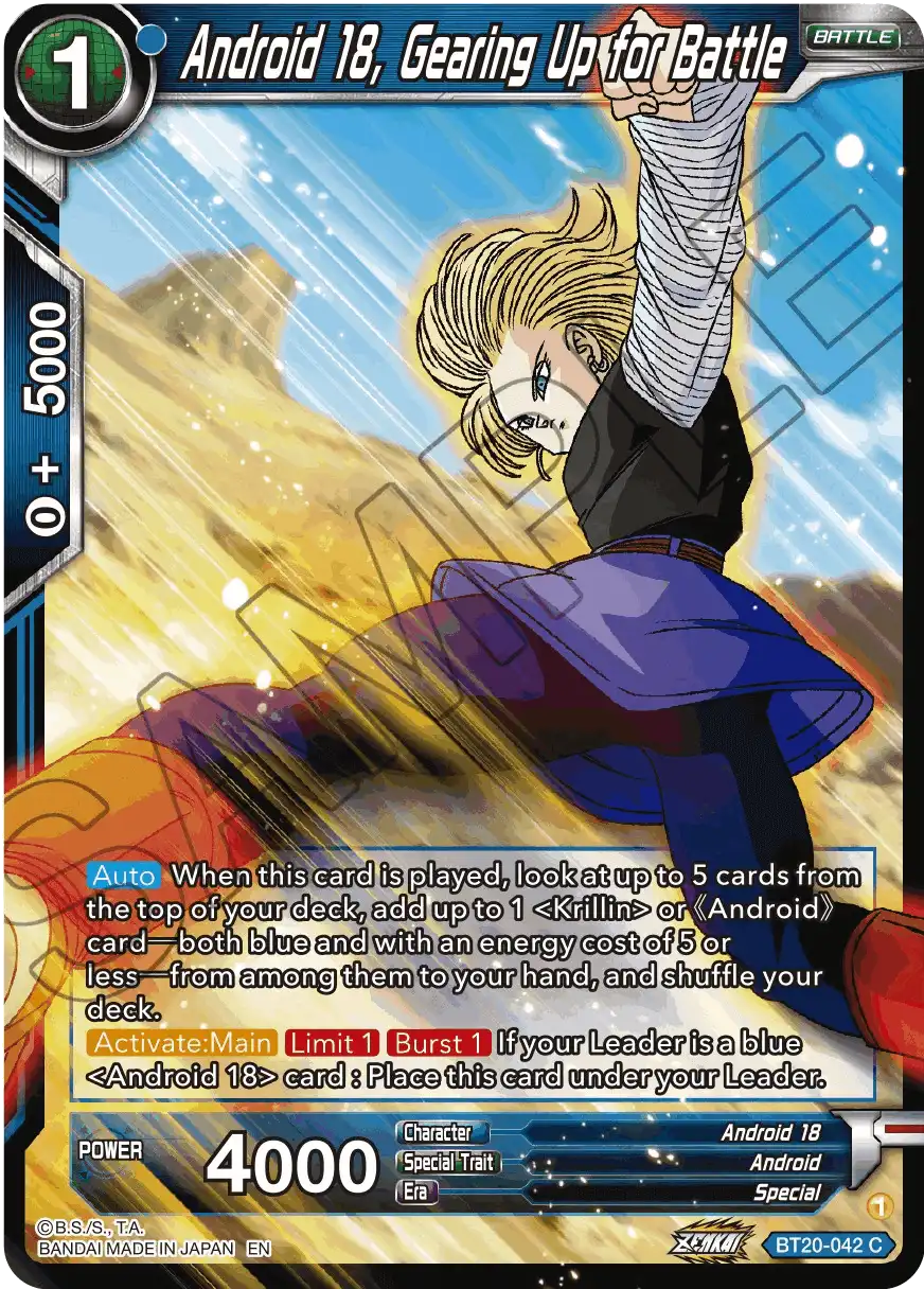 Android 18, Gearing Up for Battle