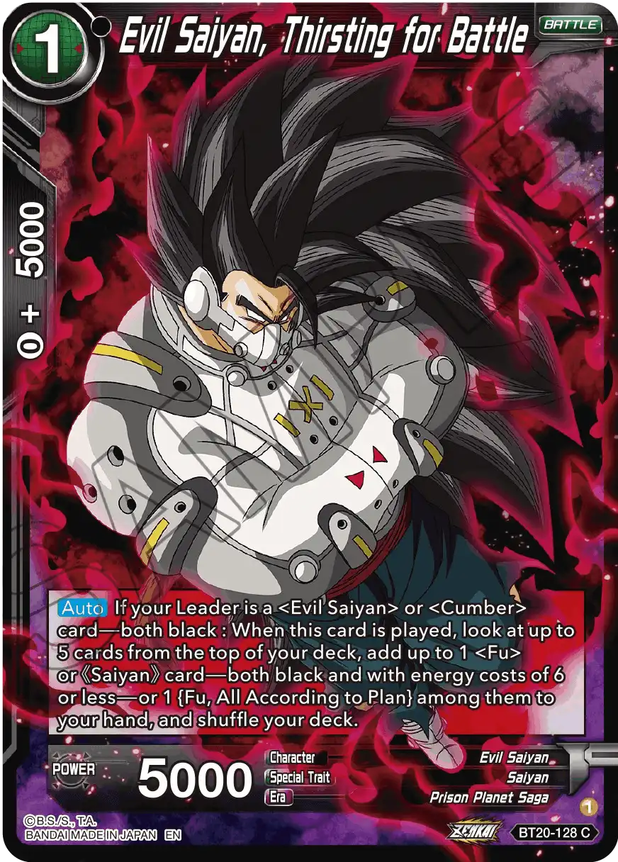 Evil Saiyan, Thirsting for Battle