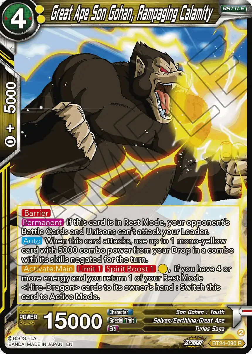 Great Ape Son Gohan, Rampaging Calamity