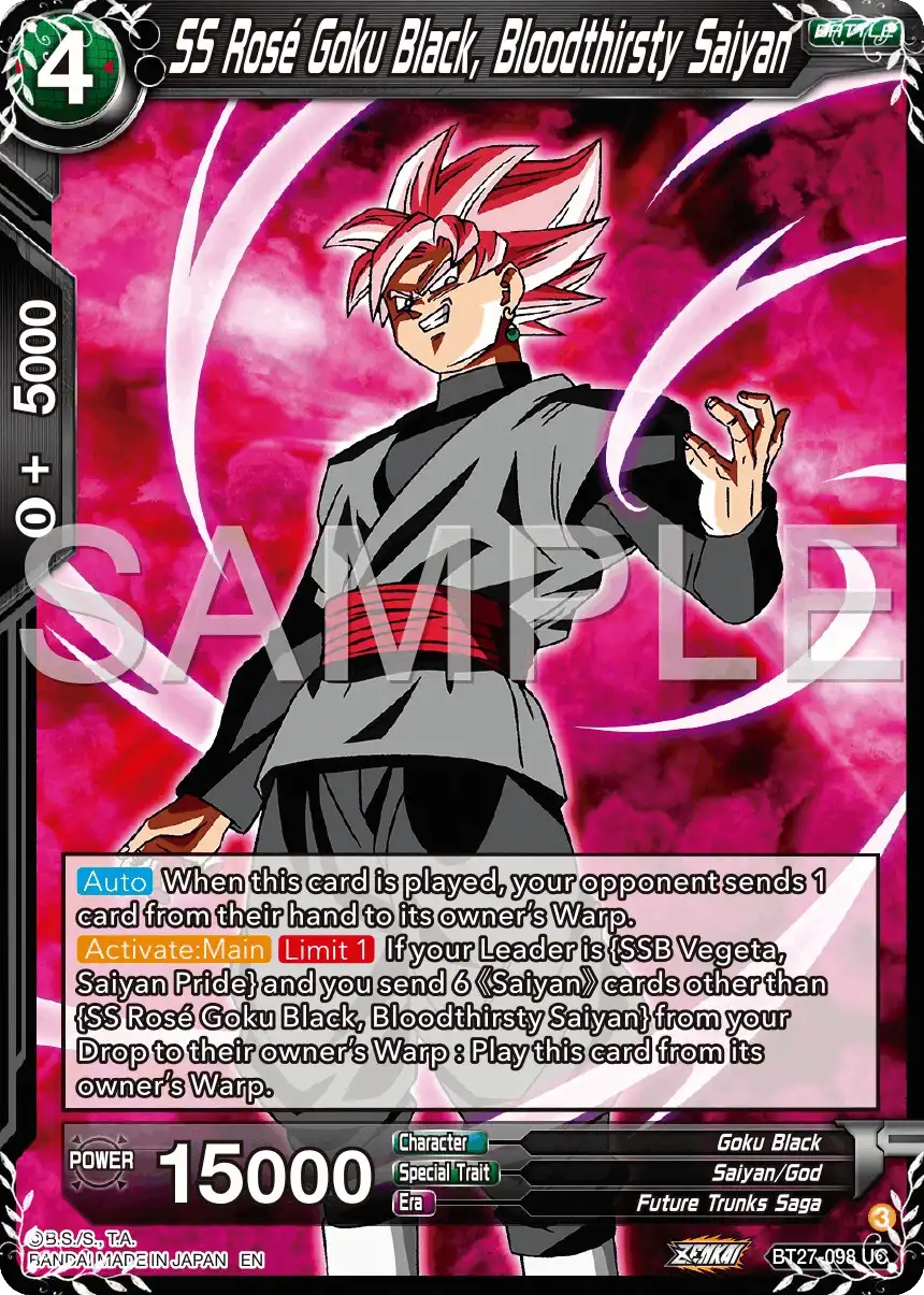SS Rose Goku Black, Bloodthirsty Saiyan