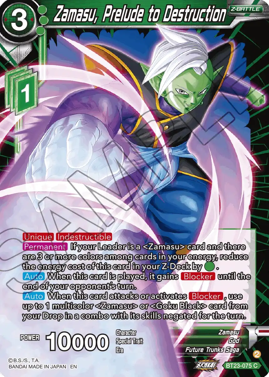 Zamasu, Prelude to Destruction