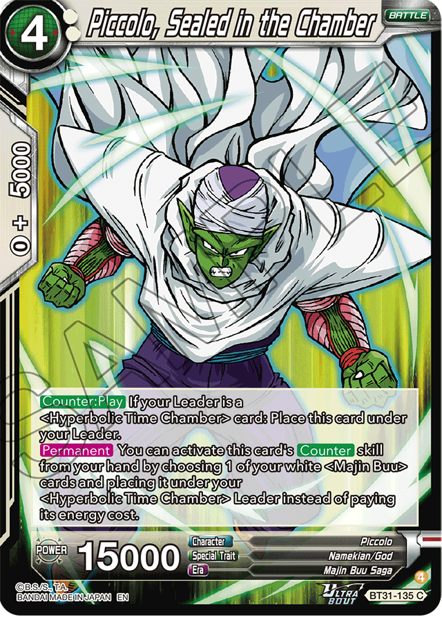 Piccolo, Sealed in the Chamber