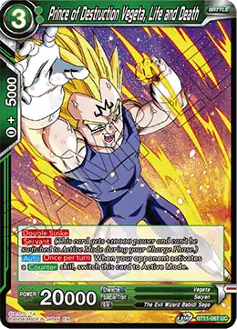 Prince of Destruction Vegeta, Life and Death
