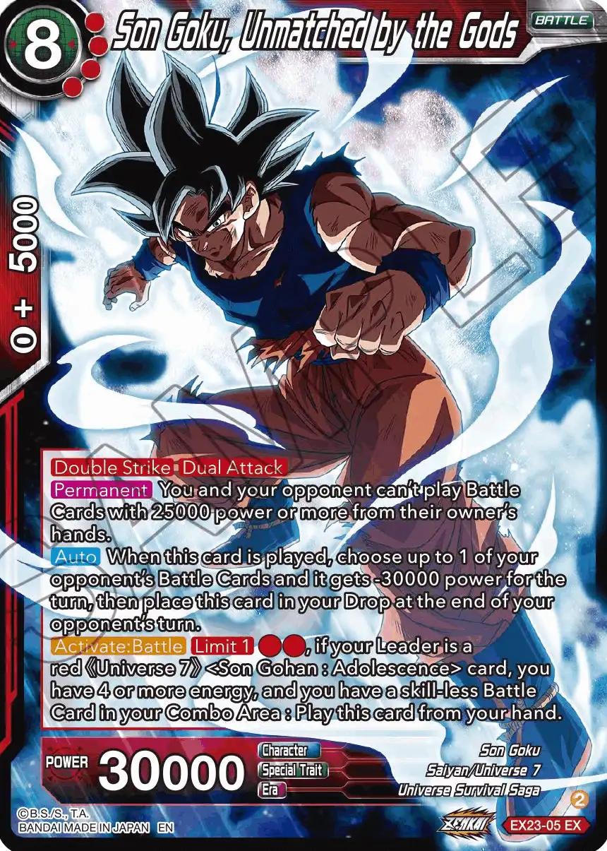 Son Goku, Unmatched by the Gods