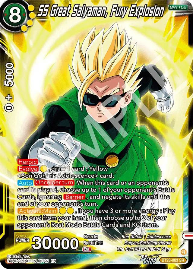 SS Great Saiyaman, Fury Explosion