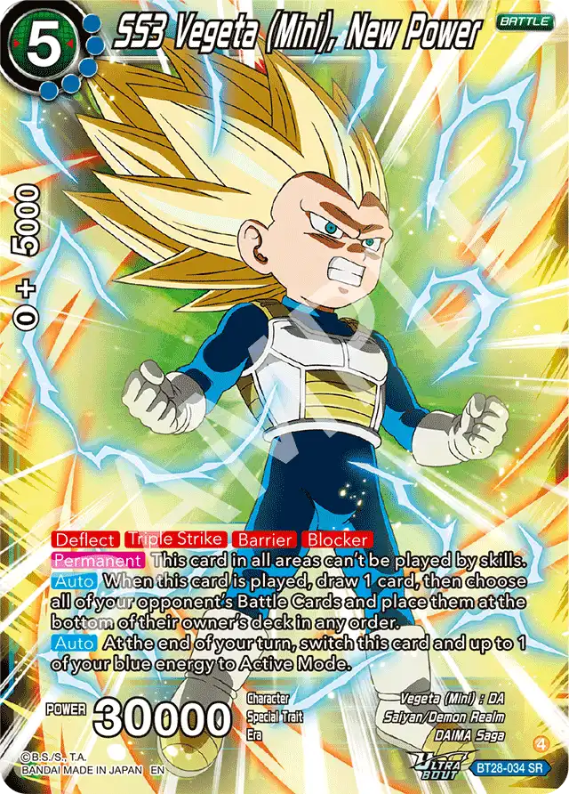 SS3 Vegeta (Mini), New Power