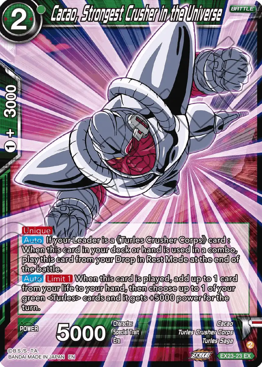 Cacao, Strongest Crusher in the Universe