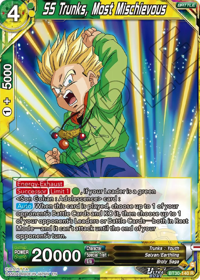 SS Trunks, Most Mischievous