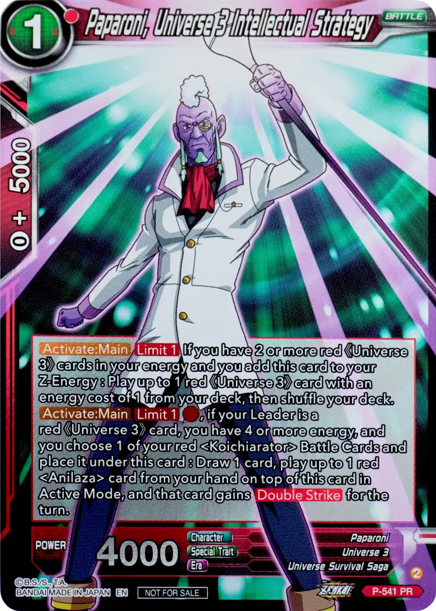 Paparoni, Universe 3 Intellectual Strategy