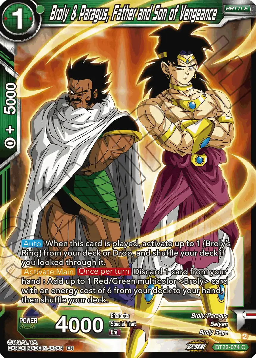 Broly & Paragus, Father and Son of Vengeance