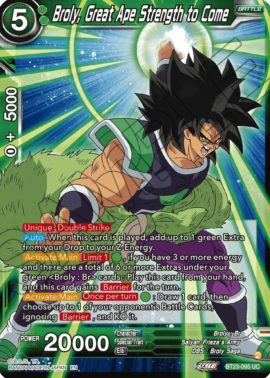 Broly, Great Ape Strength to Come