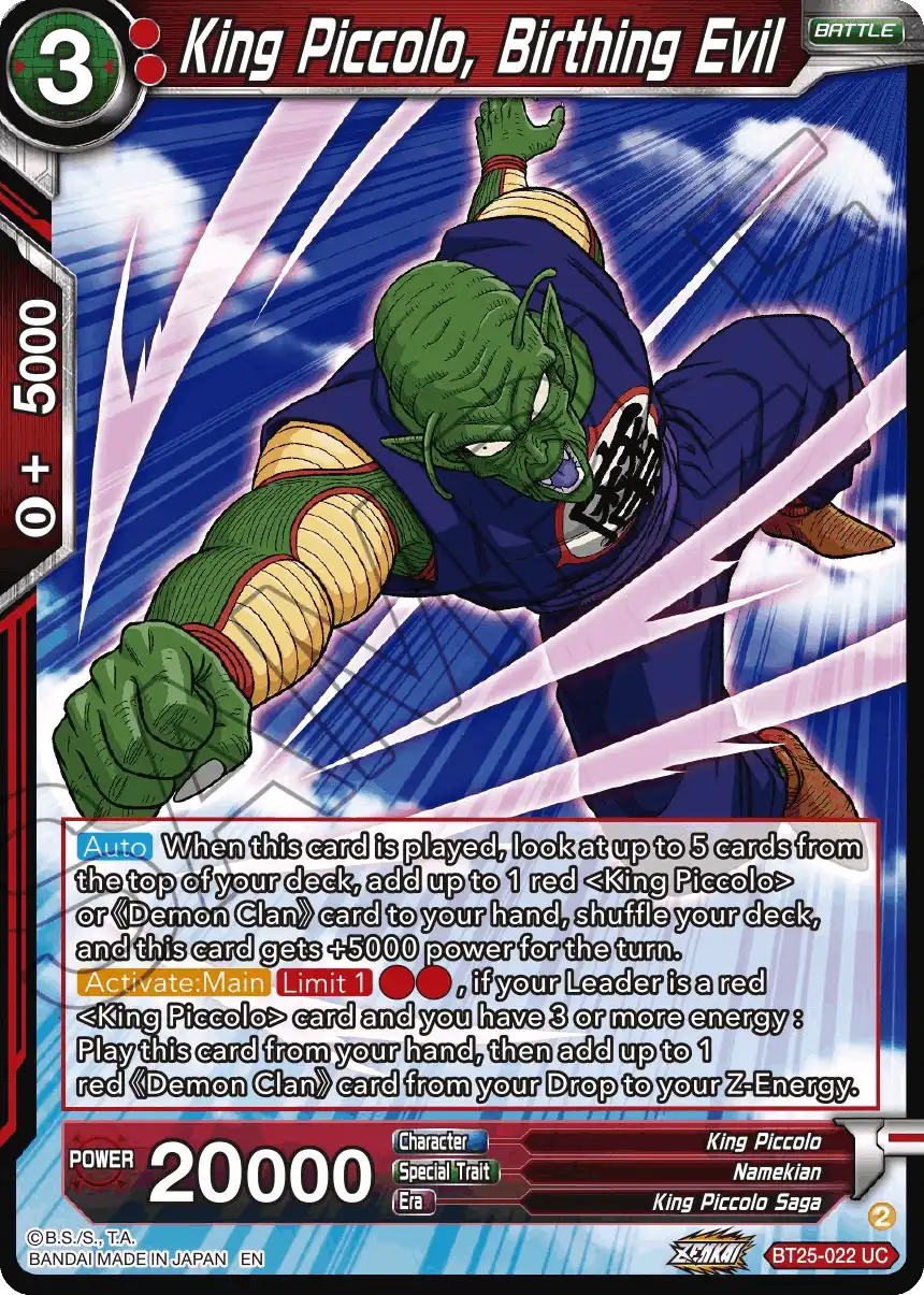 King Piccolo, Birthing Evil
