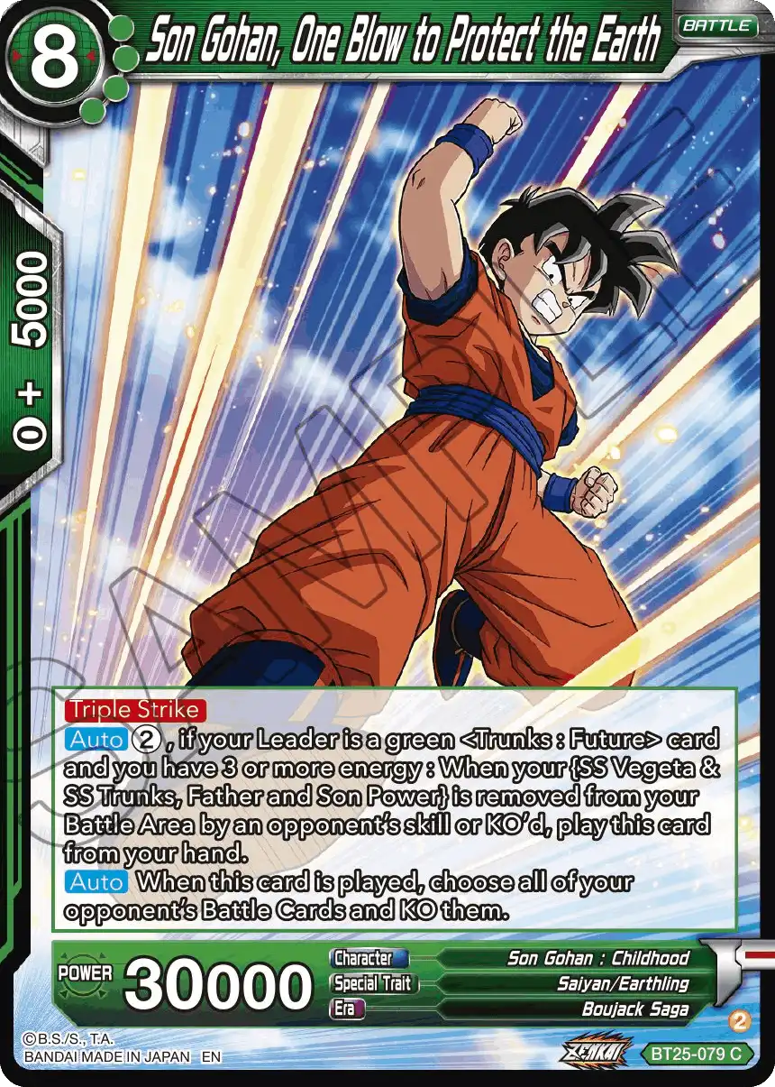 Son Gohan, One Blow to Protect the Earth