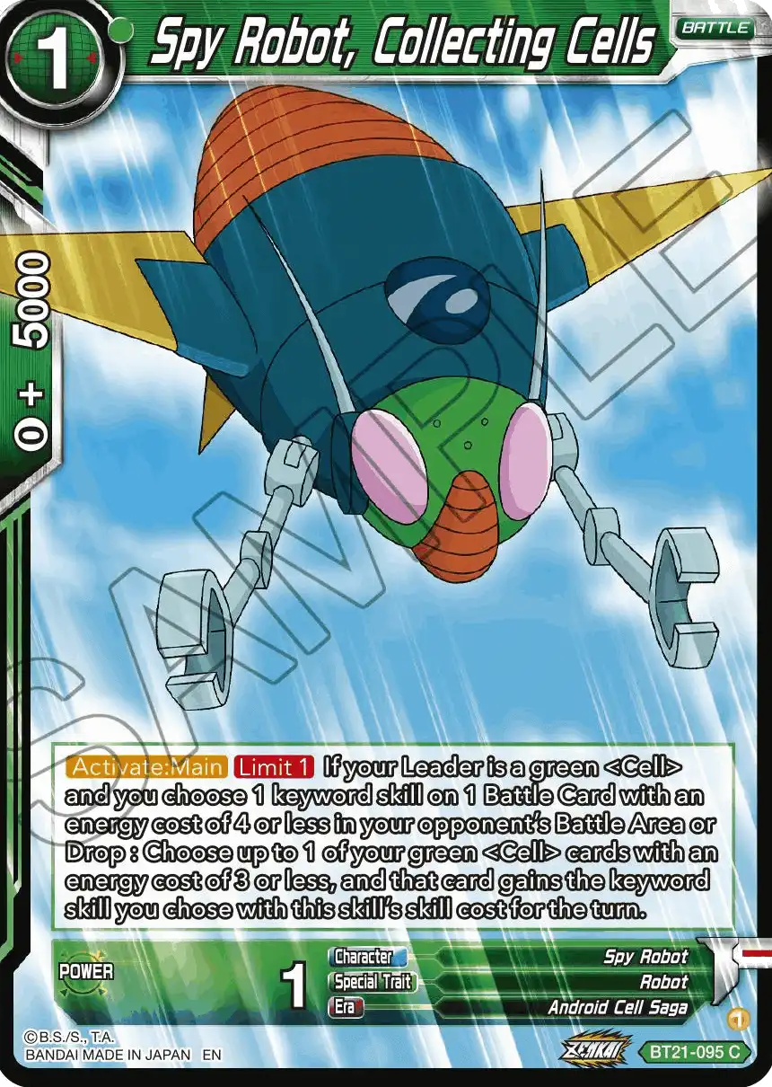 Spy Robot, Collecting Cells