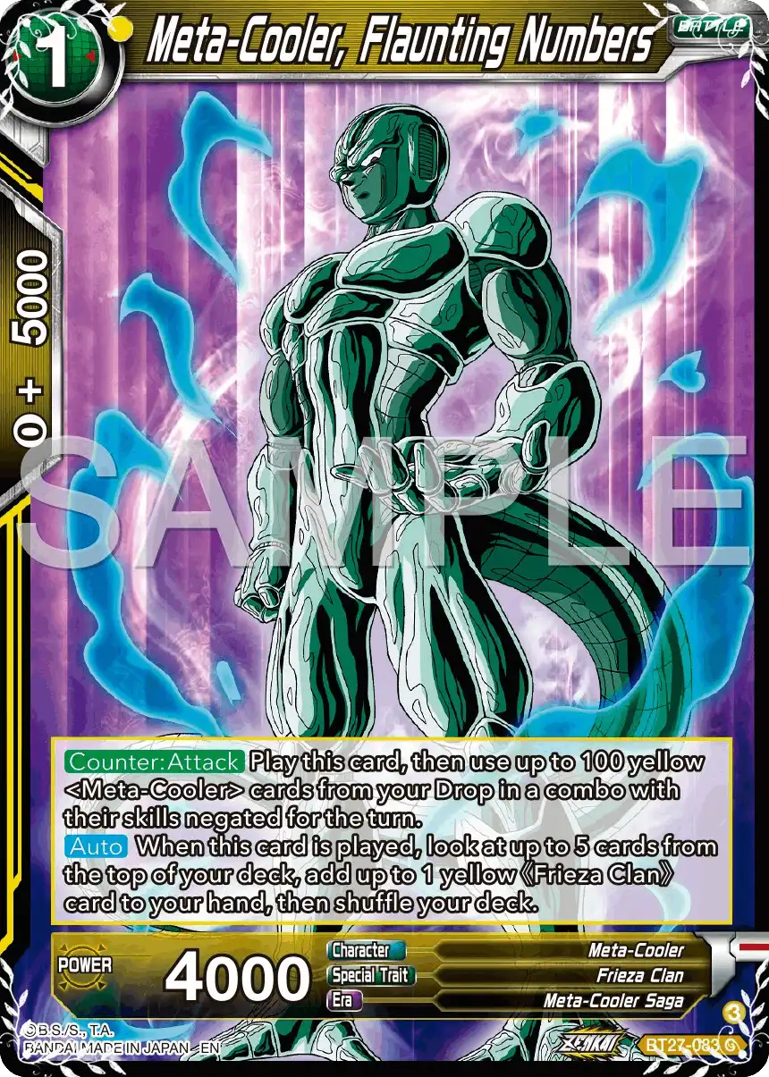 Meta-Cooler, Flaunting Numbers