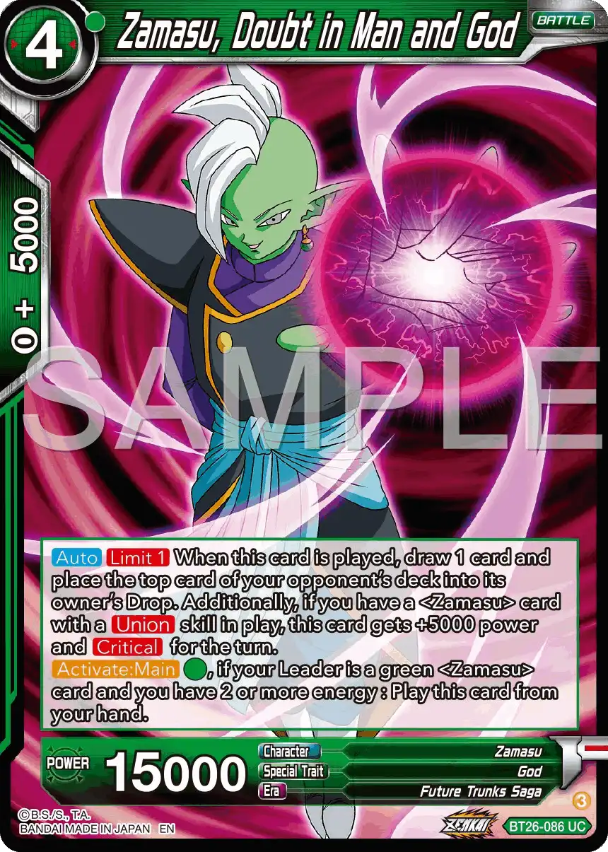 Zamasu, Doubt in Man and God