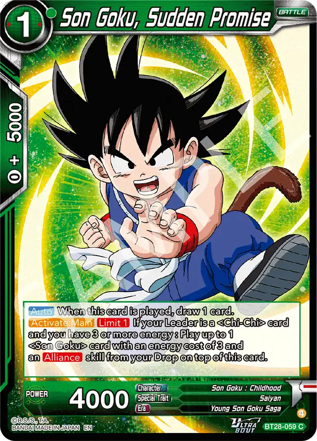 Son Goku, Sudden Promise