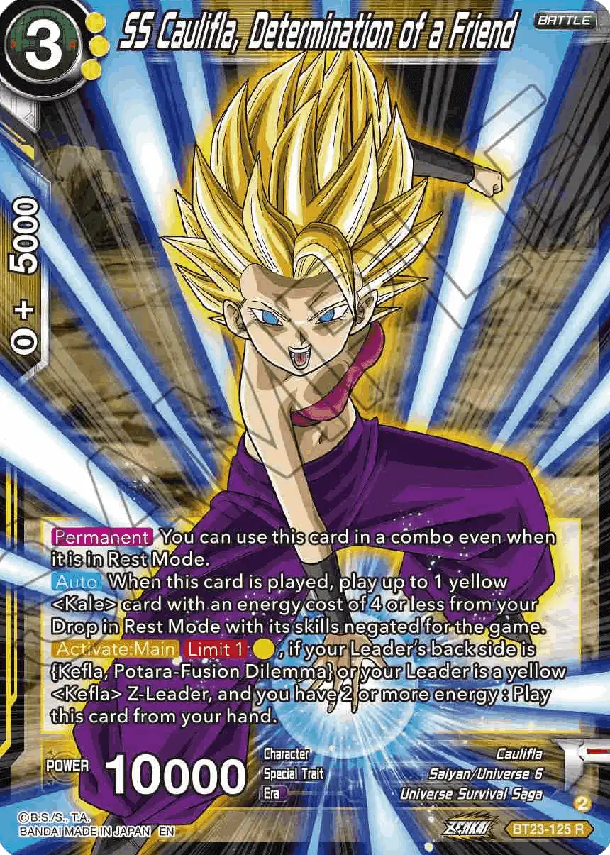 SS Caulifla, Determination of a Friend