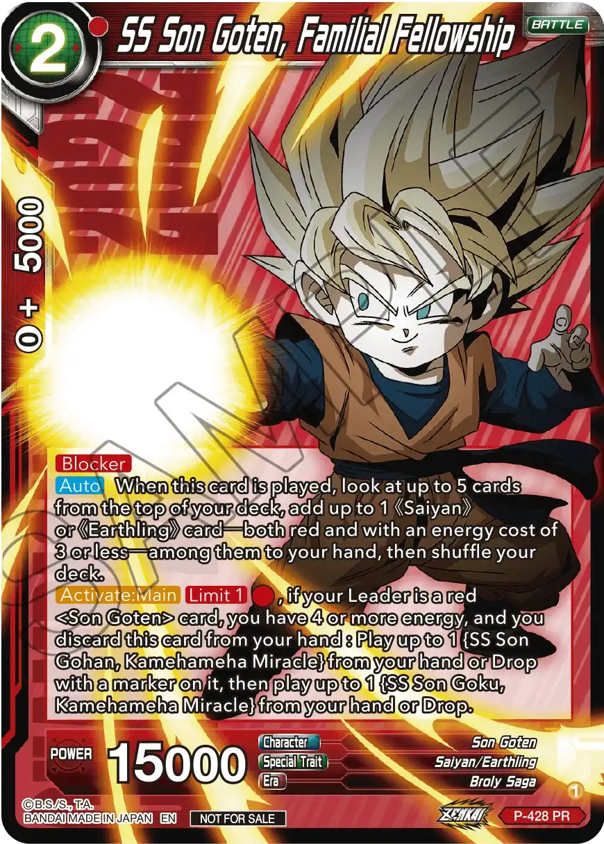 SS Son Goten, Familial Fellowship