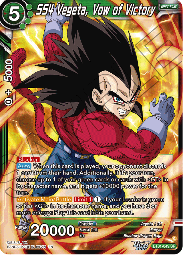 SS4 Vegeta, Vow of Victory