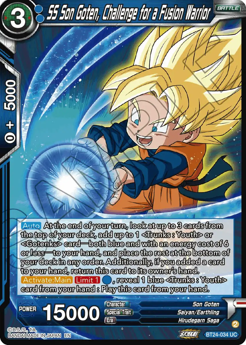 SS Son Goten, Challenge for a Fusion Warrior