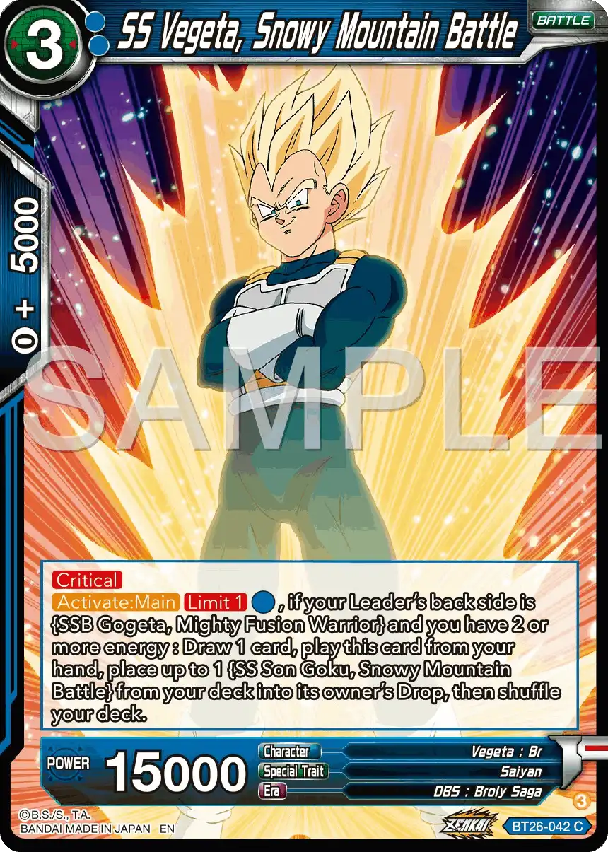 SS Vegeta, Snowy Mountain Battle